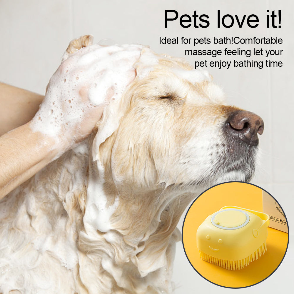 soft silicone dog brush