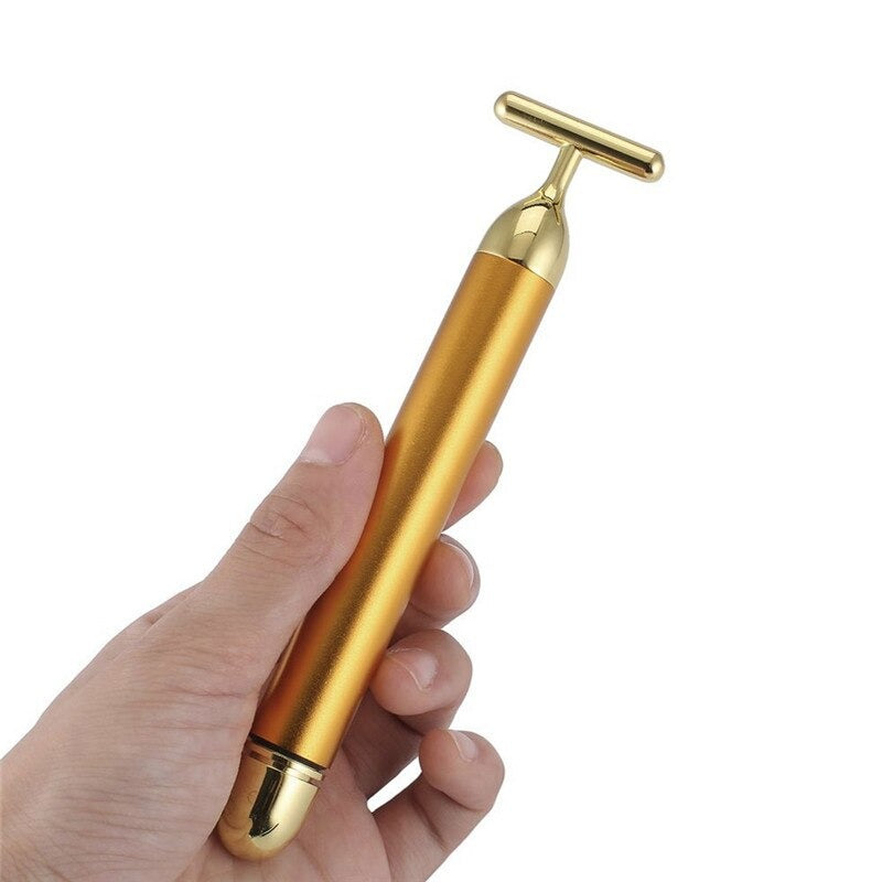energy 24k gold t beauty bar facial roller massager