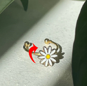 fidget spinner rotatable ring for women