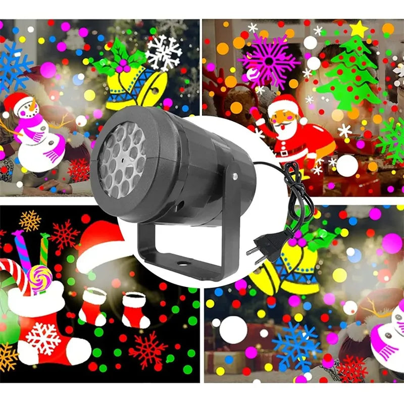 snowflake led projector light