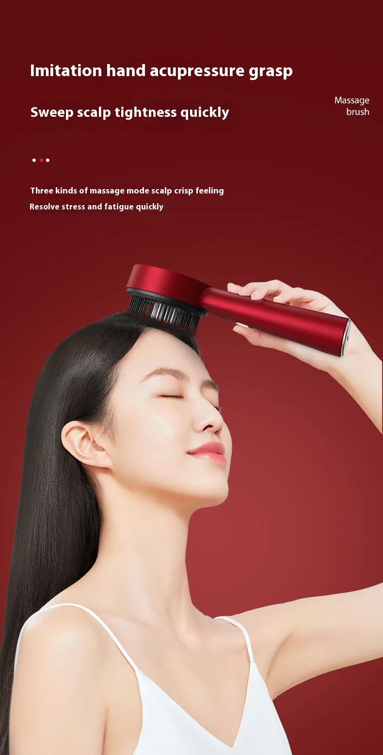 electric scalp massage comb – red light & hair care