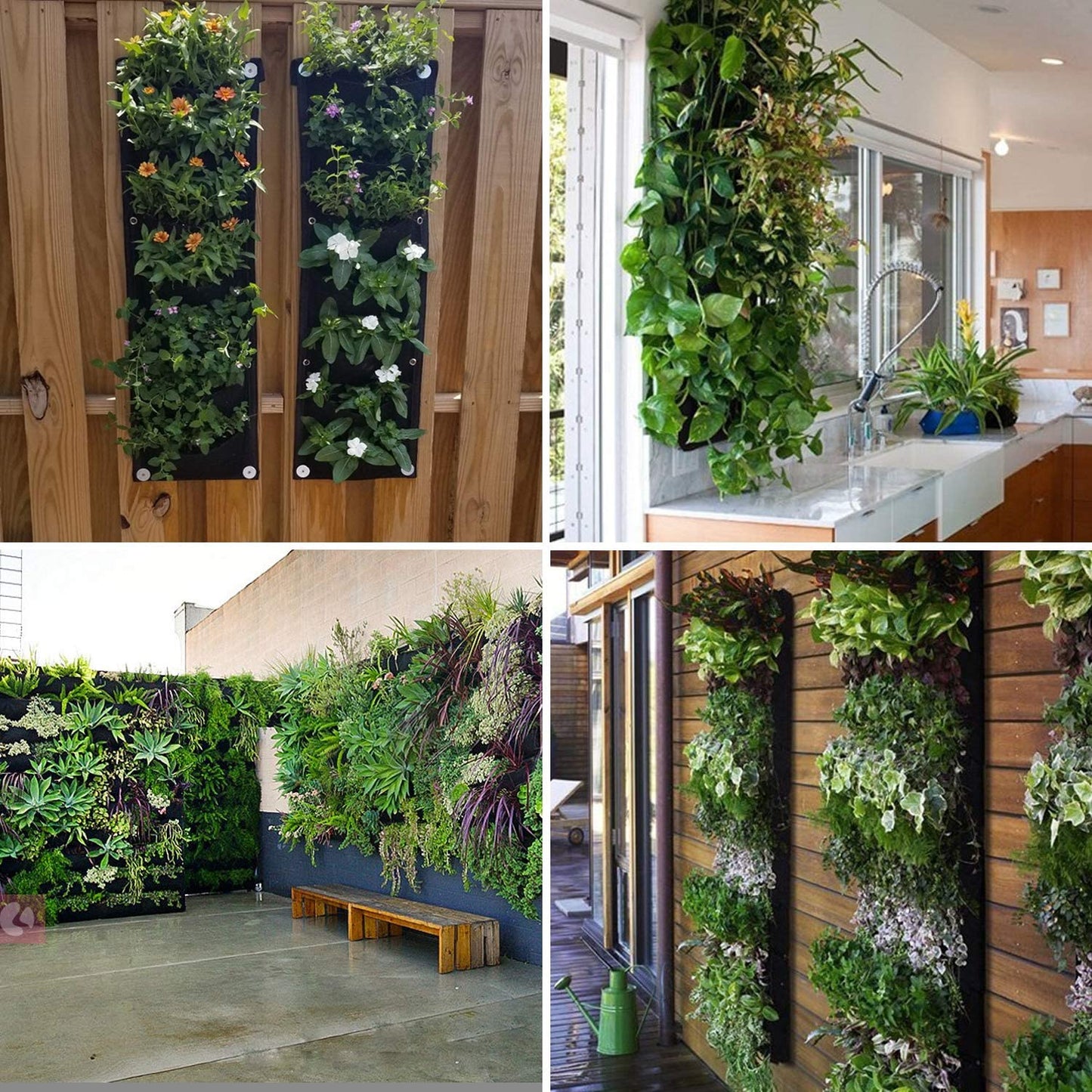 vertical hanging garden flower pots