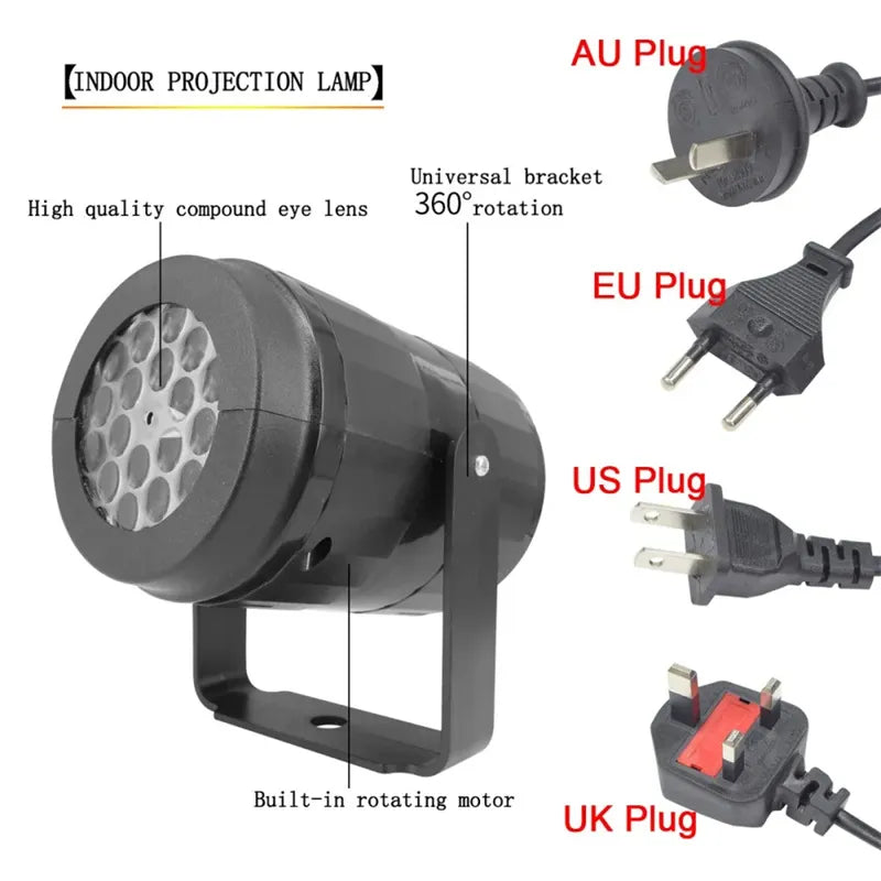 snowflake led projector light