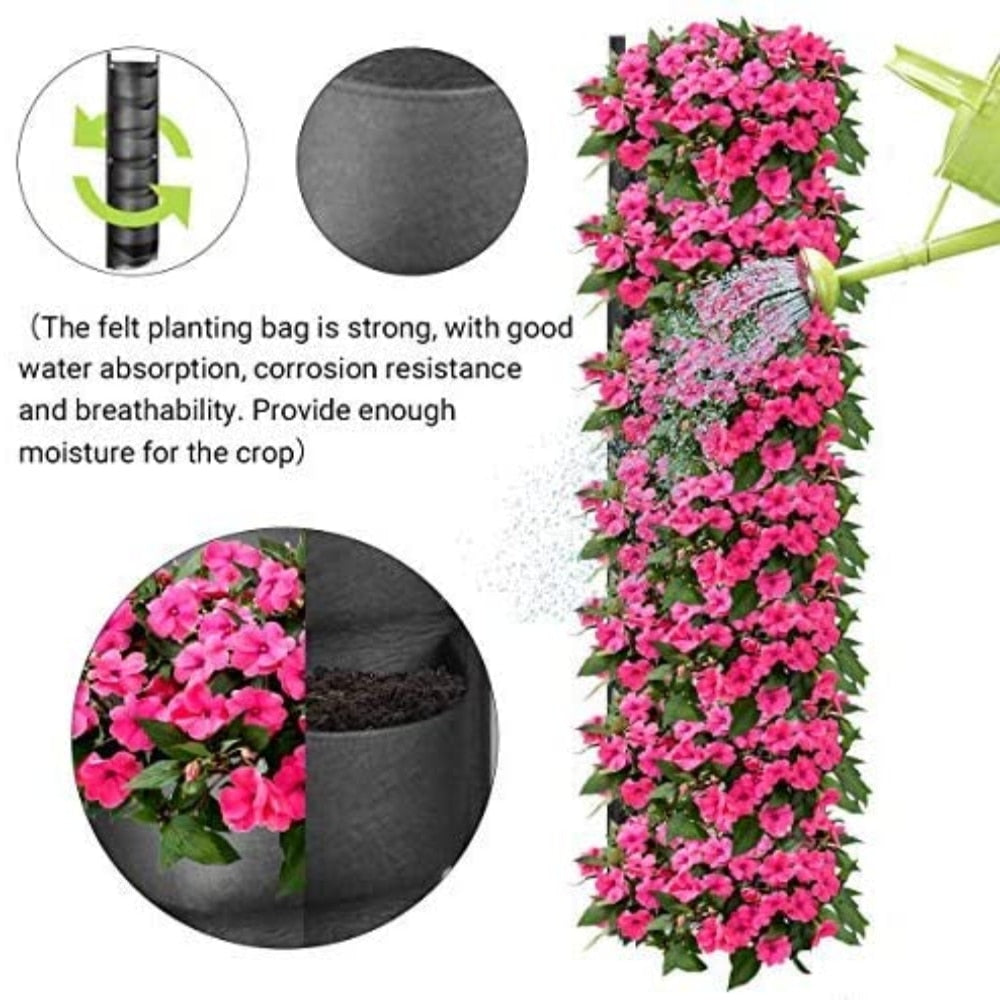 vertical hanging garden flower pots