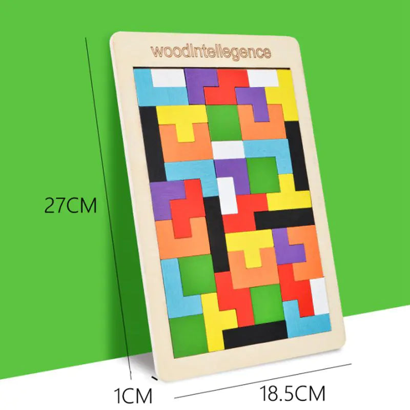 children's tetris wooden puzzle