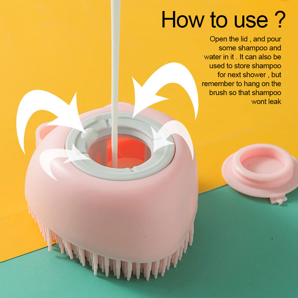 soft silicone dog brush