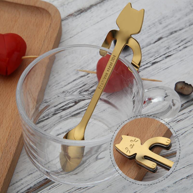 stainless steel cat teaspoons