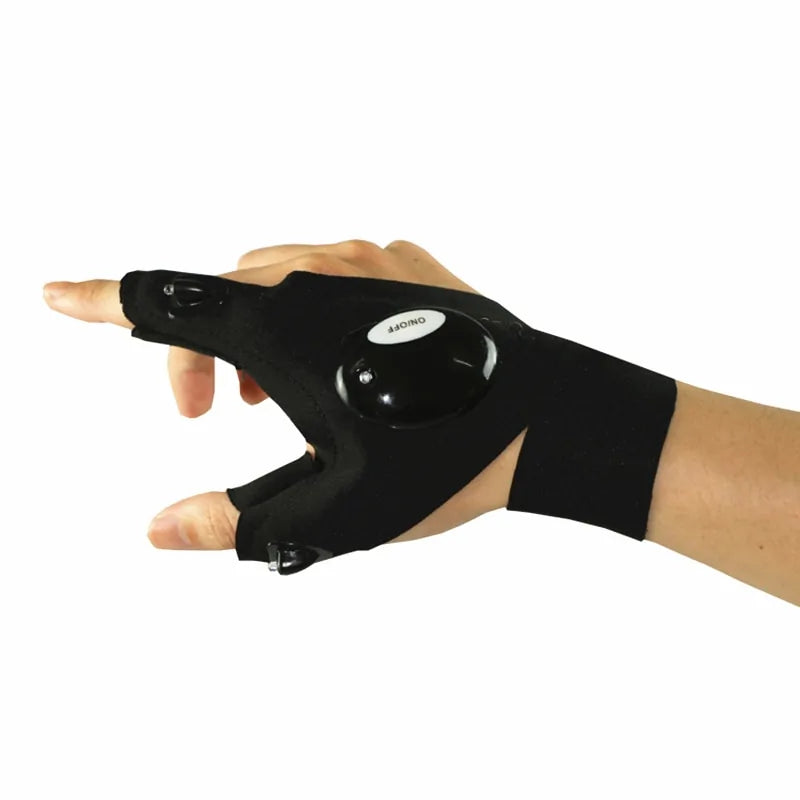 fingerless led glove for outdoors