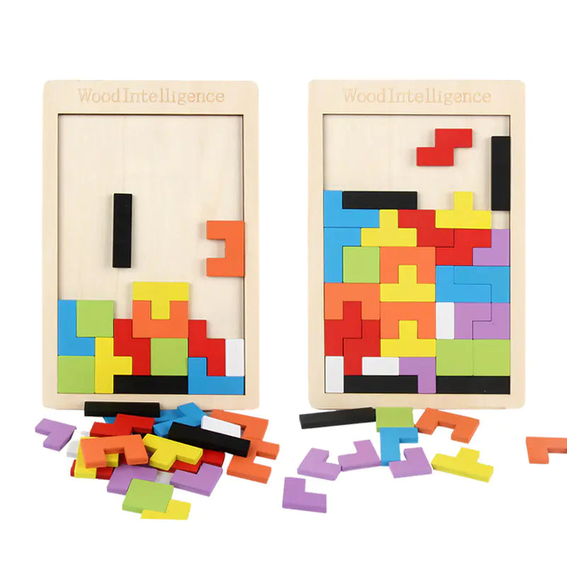 children's tetris wooden puzzle